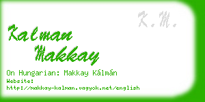 kalman makkay business card